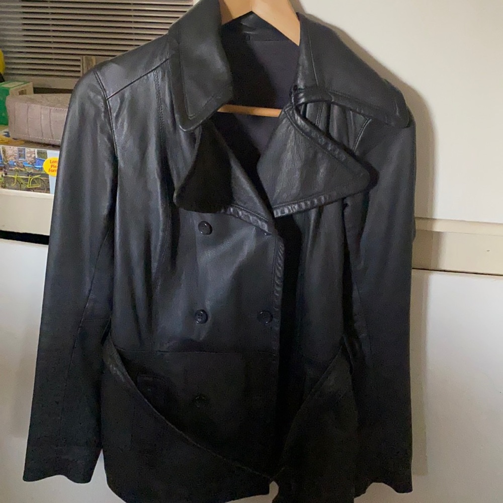 S.W.O.R.D Black leather jacket, women